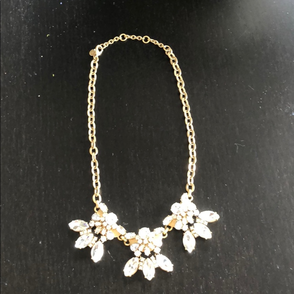 Jcrew rhinestone cluster necklace